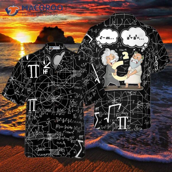 Math-lover Pythagoras And Einstein Hawaiian Shirt