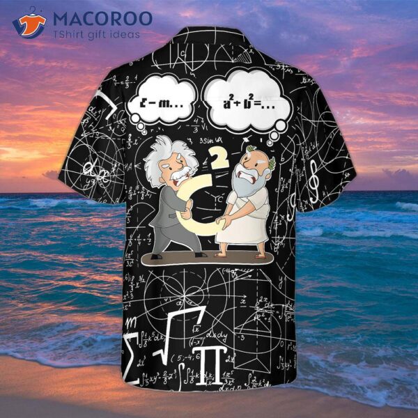 Math-lover Pythagoras And Einstein Hawaiian Shirt