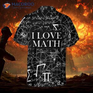 math lover seamless pattern hawaiian shirt 1