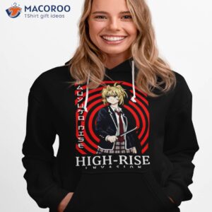 mayuko nise red graphic high rise invasion shirt hoodie 1