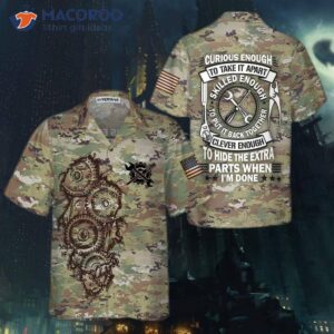 mechanic camouflage hawaiian shirt cool camo shirt for best gift 0