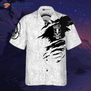 Mechanic Skull Hawaiian Shirt