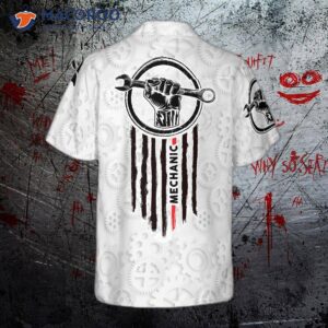 mechanic skull hawaiian shirt 2