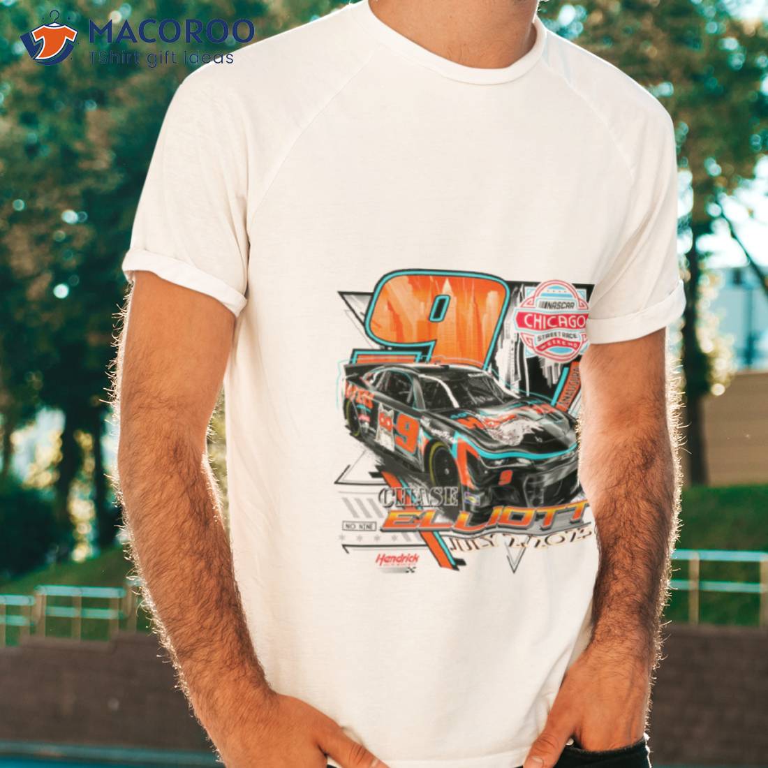 Men’s Chase Elliott Hendrick Motorsports Team Collection White 2023 Grant Park 200 Shirt Men’s Chase Elliott Hendrick Motorsports Team Collection White 2023 Grant Park 200 Shirt