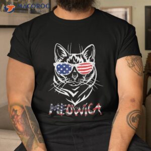 Meowica 4th Of July Kitty Cat Mom Dad Lover Shirt