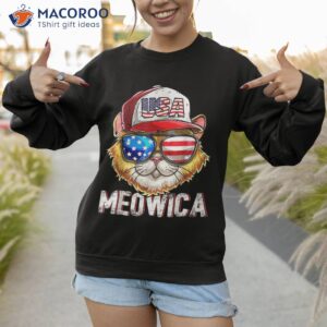 meowica american flag cat 4th of july trucker hat costume shirt sweatshirt 1