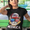 Meowica American Flag Cat 4th Of July Trucker Hat Costume Shirt