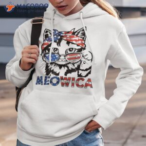 meowica cat sunglasses american flag 4th of july merica usa shirt hoodie 3