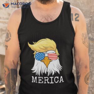 merica bald eagle 4th of july trump american flag funny gift shirt tank top