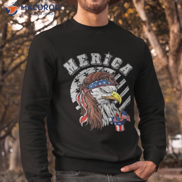 Merica Eagle Mullet 4th Of July American Flag Usa Shirt