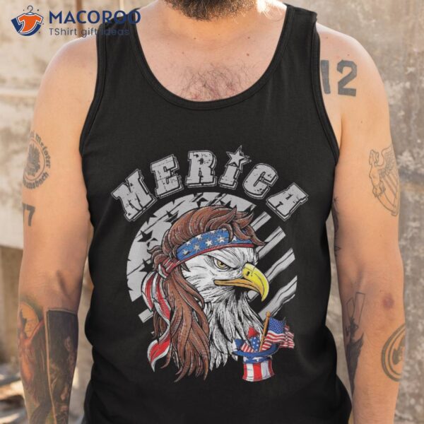 Merica Eagle Mullet 4th Of July American Flag Usa Shirt