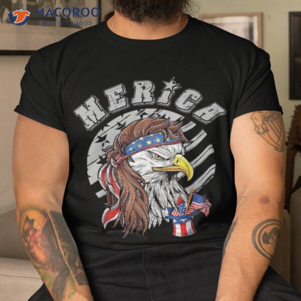 Merica Eagle Mullet 4th Of July American Flag Usa Shirt