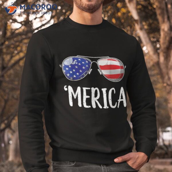 Merica Flag Sunglasses T Shirt – Patriotic 4th Of July