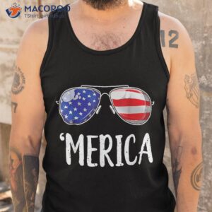merica flag sunglasses t shirt patriotic 4th of july tank top
