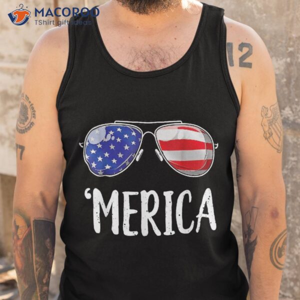 Merica Flag Sunglasses T Shirt – Patriotic 4th Of July