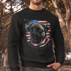 merica pug dog american flag 4th of july shirt sweatshirt