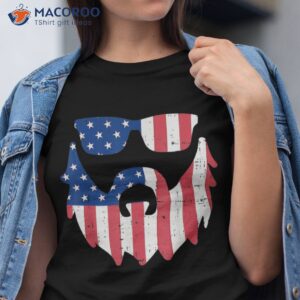 merican beard funny usa 4th of july flag patriot shirt tshirt