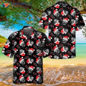 Merry Christmas Black Hawaiian Shirt, Funny Cat Best Xmas Gift Idea