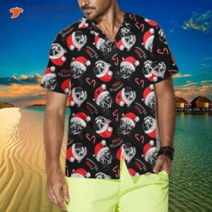 merry christmas black hawaiian shirt funny cat best xmas gift idea 3
