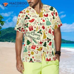 merry christmas pattern four hawaiian shirt 3