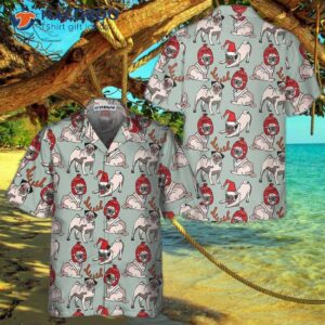 merry christmas pug dog hawaiian shirt funny gift for lovers 0