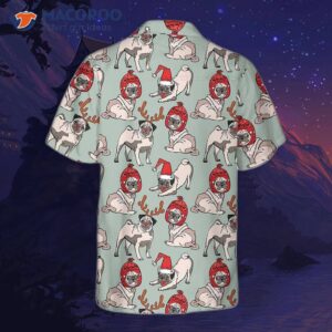 merry christmas pug dog hawaiian shirt funny gift for lovers 1