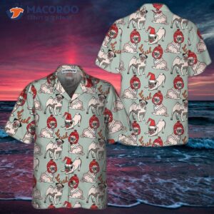 merry christmas pug dog hawaiian shirt funny gift for lovers 4
