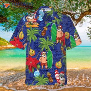 merry christmas santa claus and a hawaiian shirt 2 1