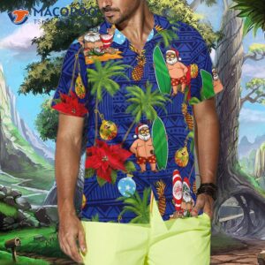 merry christmas santa claus and a hawaiian shirt 3 1