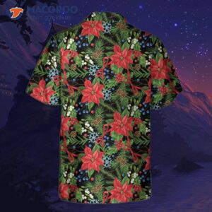 Merry Christmas Winter Floral Hawaiian Shirt