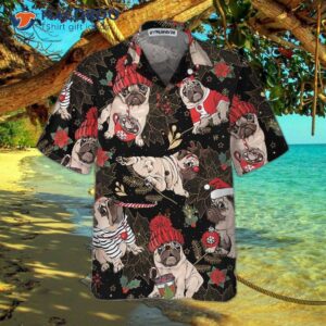 merry pug party hawaiian shirt funny christmas dog shirt for 2