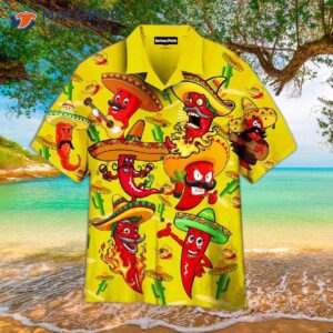 mexican chili cinco de mayo and yellow hawaiian shirts 0