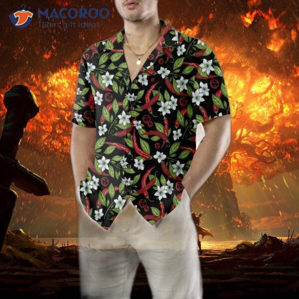 Mexican Jalapeo Chili Flower Hawaiian Shirt, Funny Red Pepper Shirt For , Hot