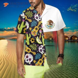 mexican skull guitar flag hawaiian shirt 12