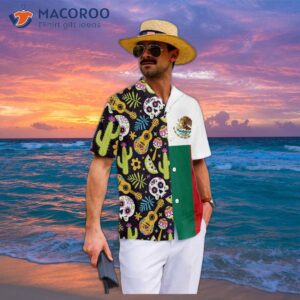 mexican skull guitar flag hawaiian shirt 17