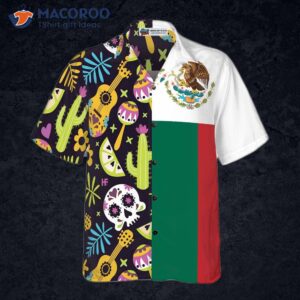 mexican skull guitar flag hawaiian shirt 3 1