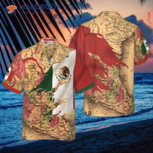 mexico map flag proud hawaiian shirt 0