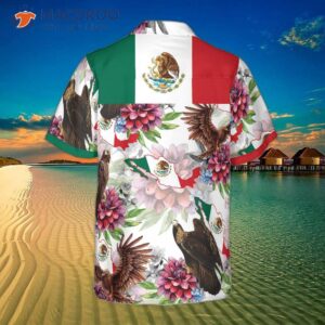 mexico proud dahlia golden eagle hawaiian shirt 1