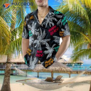 miami beach coconut tree hawaiian shirt seamless 4