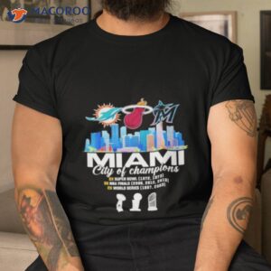 miami city of champion dolphins heat marlins shirt tshirt