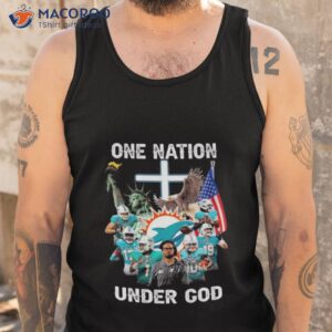 miami dolphins team football one nation under god signatures shirt tank top