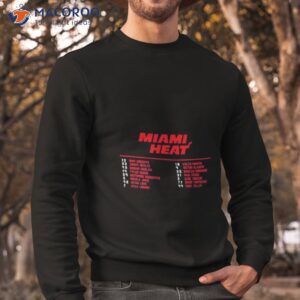 miami heat nba finals roster 2023 shirt sweatshirt