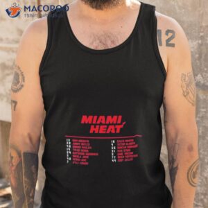 miami heat nba finals roster 2023 shirt tank top