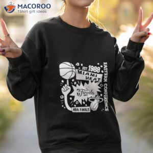 miami heat womens 2023 nba finals flowy off shoulder shirt sweatshirt 2