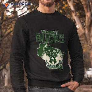milwaukee bucks basketball map logo 2023 shirt sweatshirt