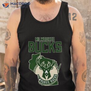 milwaukee bucks basketball map logo 2023 shirt tank top
