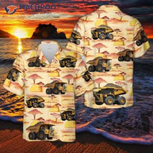 Mining-truck-print Hawaiian Shirt
