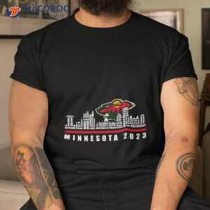 minnesota wild 2023 season team players names in city shirt tshirt