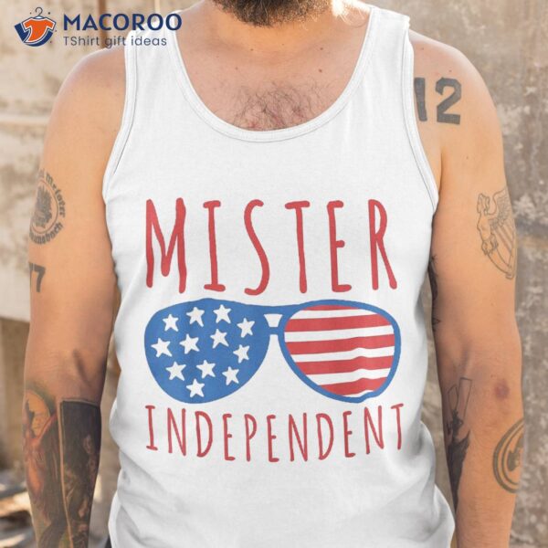 Mister Independent Patriotic Boys 4th Of July Kid Boy Outfit Shirt