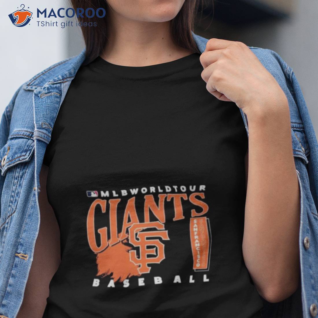 MLB SF San Francisco Giants Raglan 3/4 Shirt SF Giants Baseball